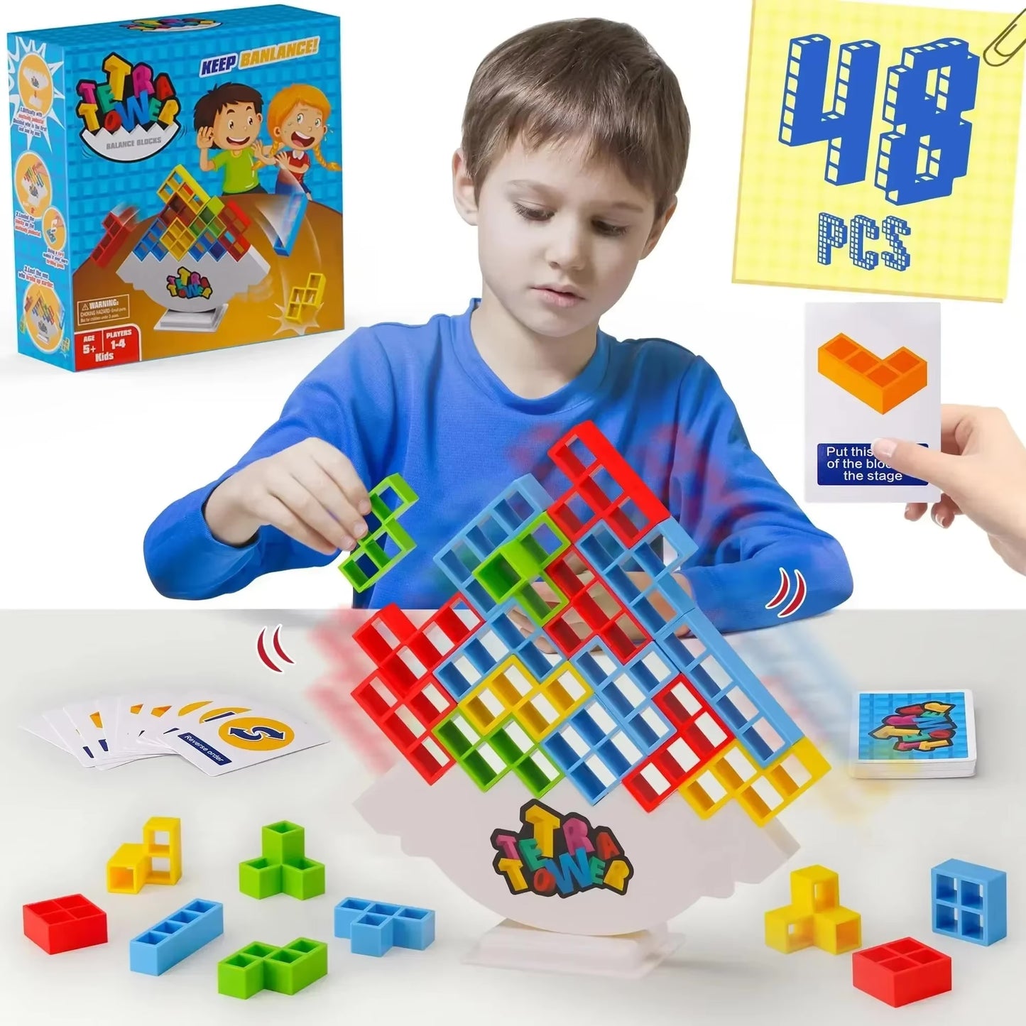 Puzzles Tetra Tower Fun Balance empilable jeu de société de construction pour enfants adultes amis équipe dortoir jeu familial cadeaux de fête de nuit