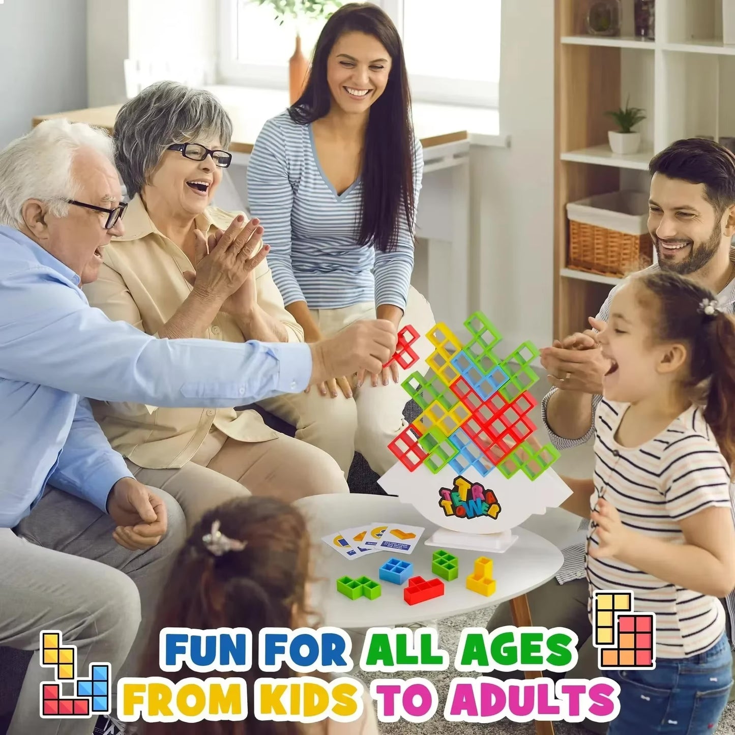 Puzzles Tetra Tower Fun Balance empilable jeu de société de construction pour enfants adultes amis équipe dortoir jeu familial cadeaux de fête de nuit