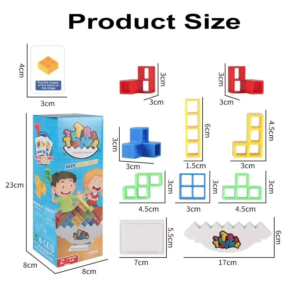 Puzzles Tetra Tower Fun Balance empilable jeu de société de construction pour enfants adultes amis équipe dortoir jeu familial cadeaux de fête de nuit